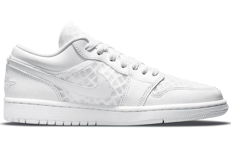 Jordan 1 Ретро Низкие Дышащие Тройной Белый Женские DC9508-100