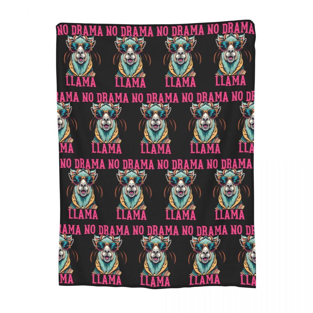 No Drama Llama Blanket Soft Warm Flannel Throw Blanket Plush for Bed Living room Picnic Travel Home Couch