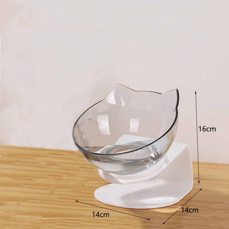 Популярная миска для домашних животных, защитная шейная чаша для кошек, прозрачная наклонная миска для кошек, брызгозащищенная и нескользящая, товары для животных