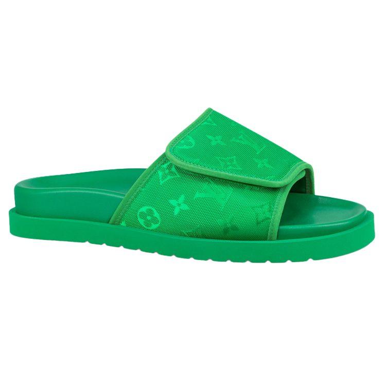 Louis Vuitton Шлепанцы Miami Slide Мужские Зеленые 1ABMZN