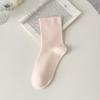Autumn Winter Soft Comfort Breathable Dress Socks for Women Womens Cotton Crew Socks  Above Ankle Crew Socks for Casual