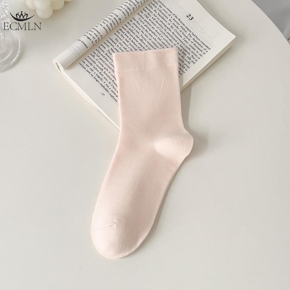 Autumn Winter Soft Comfort Breathable Dress Socks for Women Womens Cotton Crew Socks  Above Ankle Crew Socks for Casual