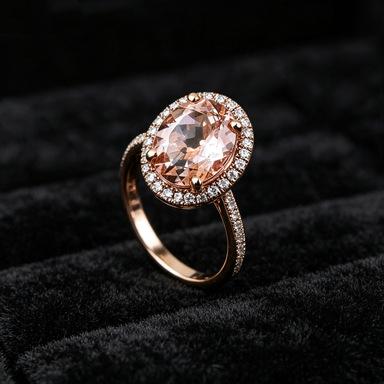 Luxury Oval Gemstones Champagne Crystal Zircon Diamonds Rings for Women Rose Gold Color Jewelry Bijoux Bague Party Accessory