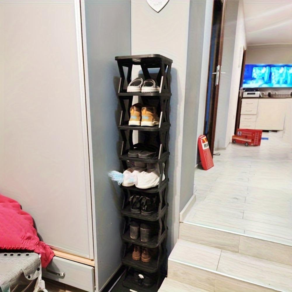 8-слойная штабелируемая полка для обуви, многослойная складная полка для хранения обуви, экономит место в доме, легко собирается, органайзер для обуви