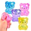 4/8Pcs Squeeze Bear Toys Mini Sequins Bear Figures Squeeze Ball Toy Finger