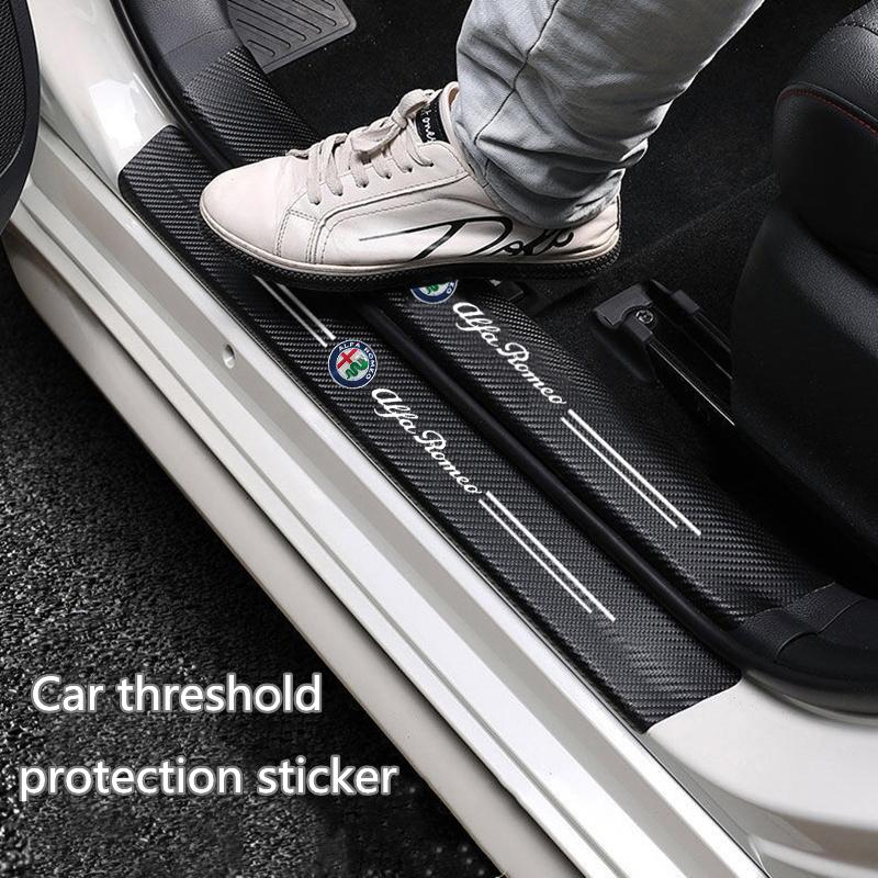 YAQG2 For Alfa Romeo STELVIO Giulia 159 Giulietta 147 Mito 156 MTO Sportiva Car Sill pedal Rear Bumper Protection Stickers Accessories