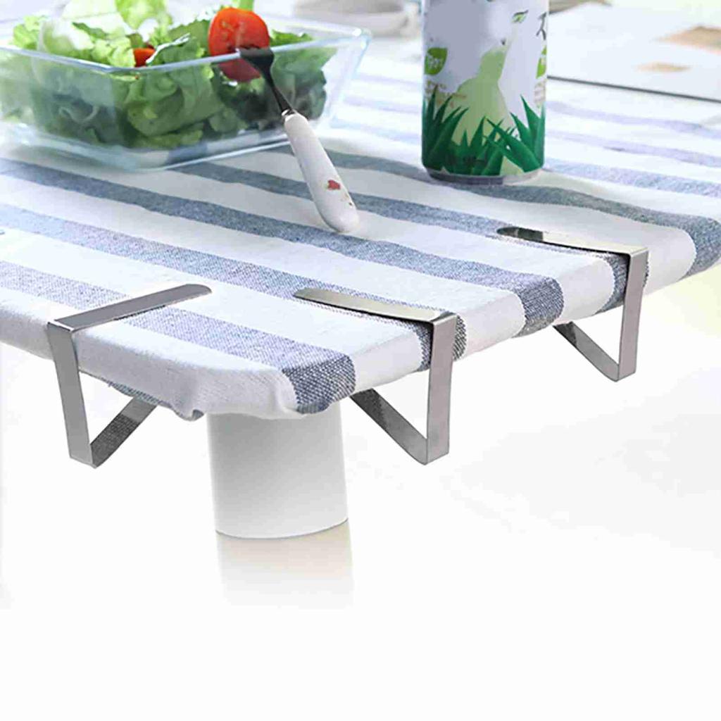 4 шт. Большие зажимы для скатерти из нержавеющей стали, противоскользящие зажимы-держатели для скатерти 10,5*7 см для дома, пикника, улицы