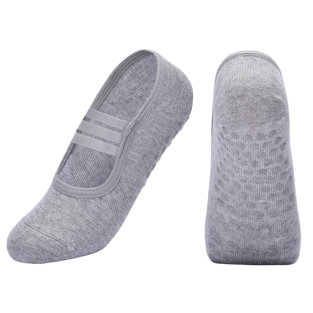 Силиконовые нескользящие носки для йоги женские носки для пилатеса для пола с открытой пяткой дышащие хлопковые носки для фитнеса в помещении танцев и спорта