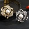 Silk Scarf Buckle Knotted Clothes Dual-Purpose Buckle Ring High-End Women'S Versatile Brooch Corsage Pin Fashion Official Accessories