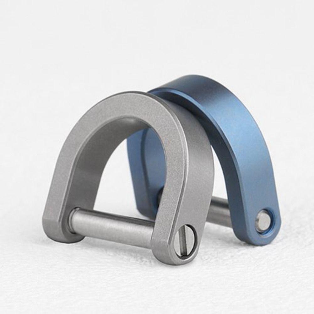 Titanium Alloy Buckles Horseshoes D Bow Staples New Shackle Key Ring Outdoor Accessories