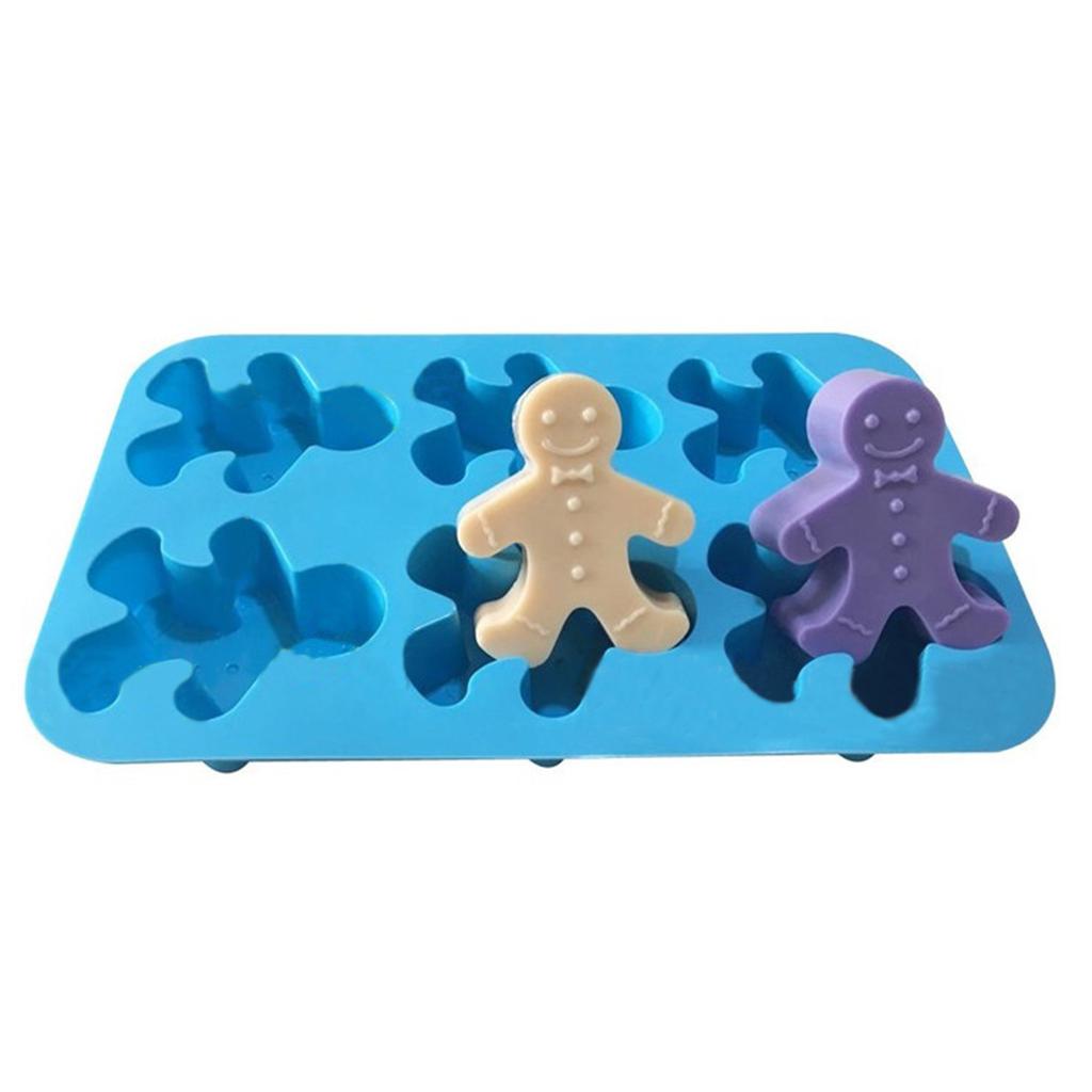 6 Gingerbread Man Silicone Ice DIY Silicone Ice Chocolate Cake Mold