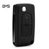 DYS Auto Shop Car Replacement Flip 2 Button Auto Key Shell Case Cover for Peugeot 207 307