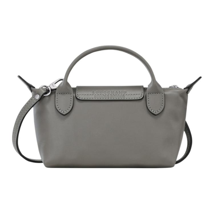 Longchamp Le Pliage Xtra Сумка-кроссбоди мини на плечо женская с тиснением логотипа, регулируемым съемным плечевым ремнем, на кнопке, кожаная 34205987P55