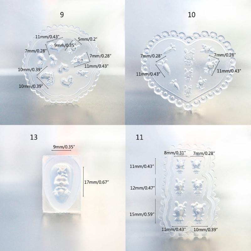 DIY 3D силиконовая форма для декоративного дизайна нейл-арта Инструменты для создания нейл-арта Форма