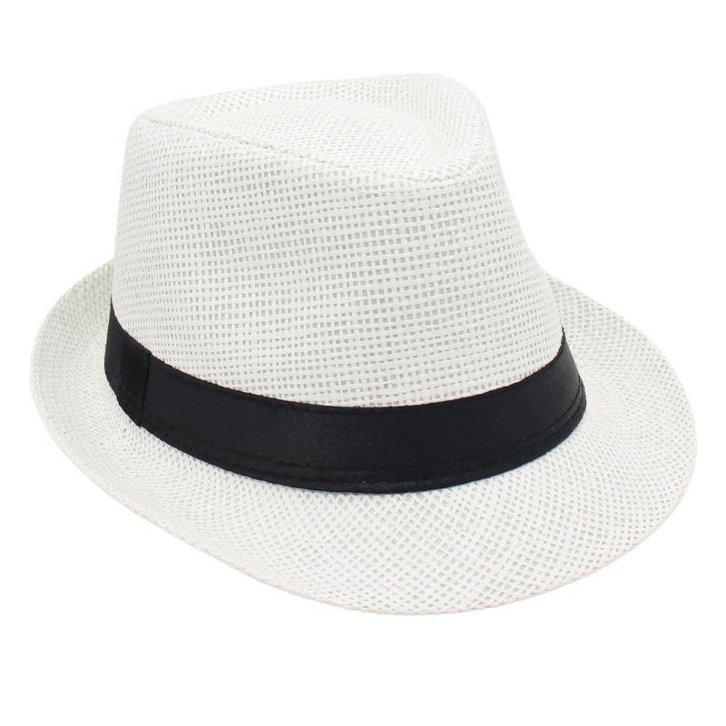 Gentleman'S Straw Hat Hawaiian Hat Short Brim Spring Summer Visor Churchill Jazz Hat Men'S And Women'S