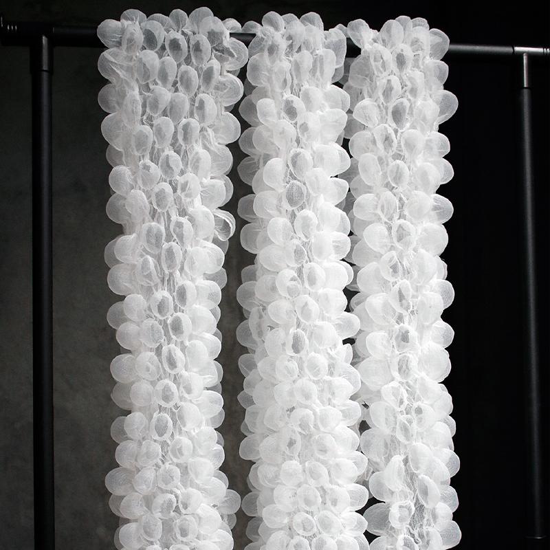 85X20см 3D Ткань из пузырчатой пряжи, жатка, пена с термофиксацией, прозрачная, вогнутая форма, кружево для одежды швейного дизайнера