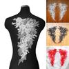 1Pair Lace Applique Trim Hollowed Out Wedding Bridal Sewing Motif Fabric Craft DIY Patches Dress Decoration Flower Embroidered