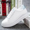 Осенняя мода дышащие теннисные туфли женские кроссовки из искусственной кожи туфли на платформе белые кроссовки женские студенческие туфли