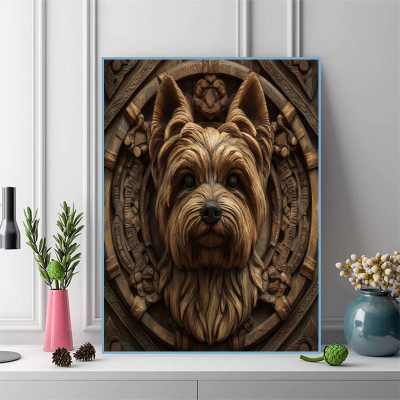 Yorkshire Terrier Pattern 3pcs 100% Round Full Drill 5D DIY Diamond Painting Embroidery Cross Stitch Rhinestone Décor