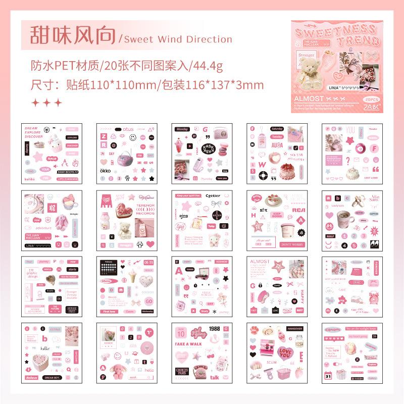 MINKYS Cute PET Waterproof Decorative Sticker Book Journal Materials Stickers Kids Gift School Stationery