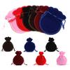 10Pcs Plush Cloth Drawstring Necklace Bracelet Jewelry Gift Bag Storage Pouch