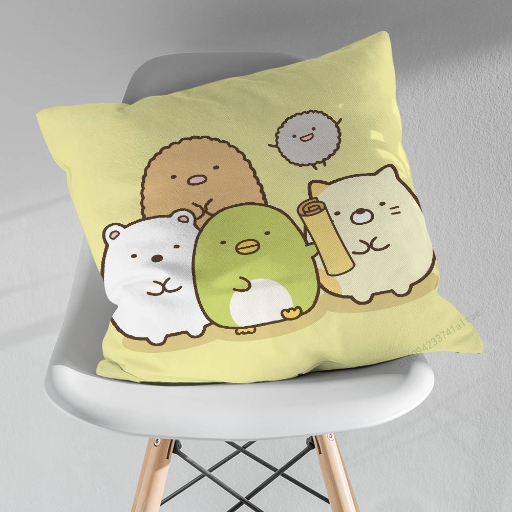 Cute Art SSumikko GGurashi Pillow Case For 30x30cm45x45cm55x55cm For Home Bedroom Decoration And Protector