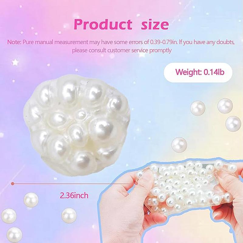 Ручная изготовления виноградная пищащая сквиш-мяч для взрослых Белый жемчуг Сенсорные фиджет-игрушки для детей Снимающие стресс сжимаемые игрушки