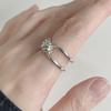 SOSOO 925 Silver Two Line Knot Ring
