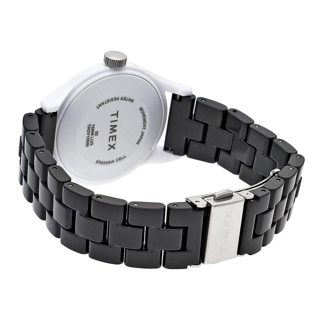 Часы Timex Original Camper Classic Tile Collection Белый циферблат Смола Кварцевые 36MM Американские часы унисекс Черный [TIMEX] TW2V19900-1