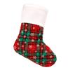 Red And Green Plaid Snowflake Socks Christmas Decorations