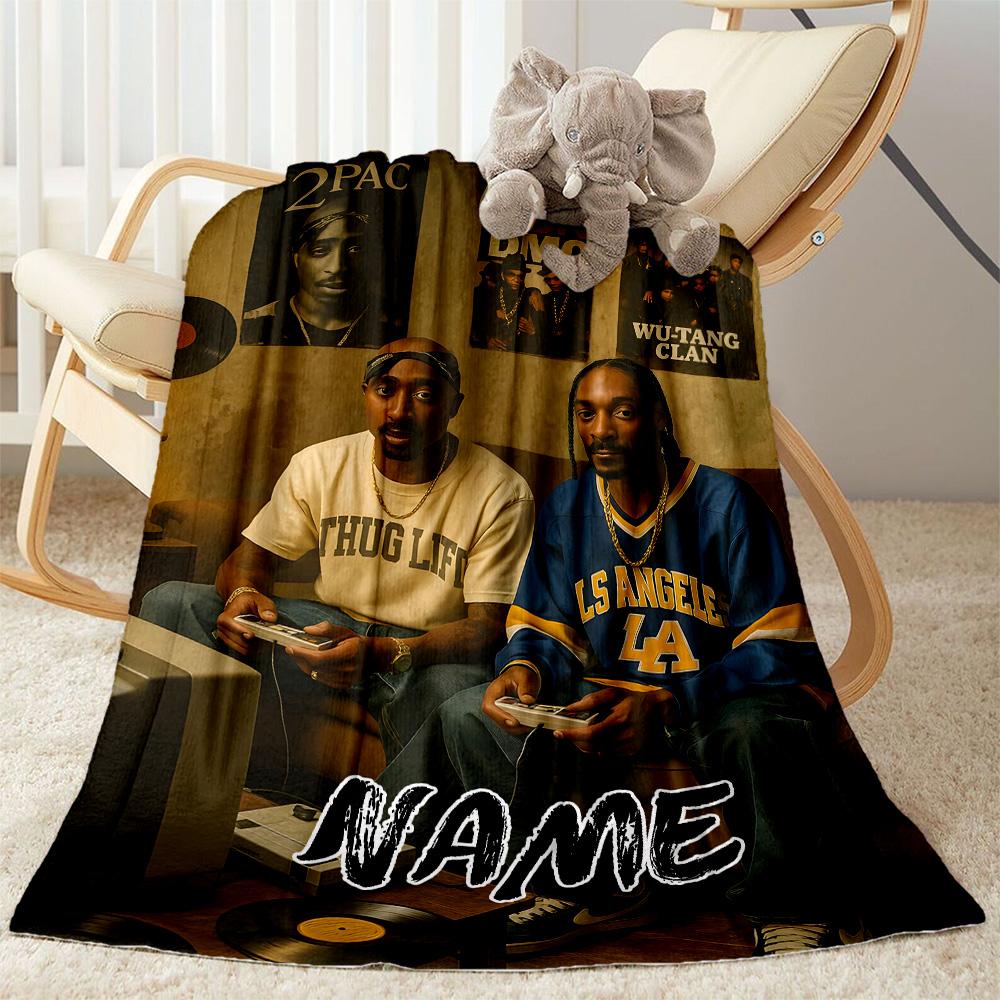 Retro Legends Customize Your Name Blanket Lightweight Customizable Blanket Comfortable for Office Seaside Livingroom Couch Four Seasons Universal