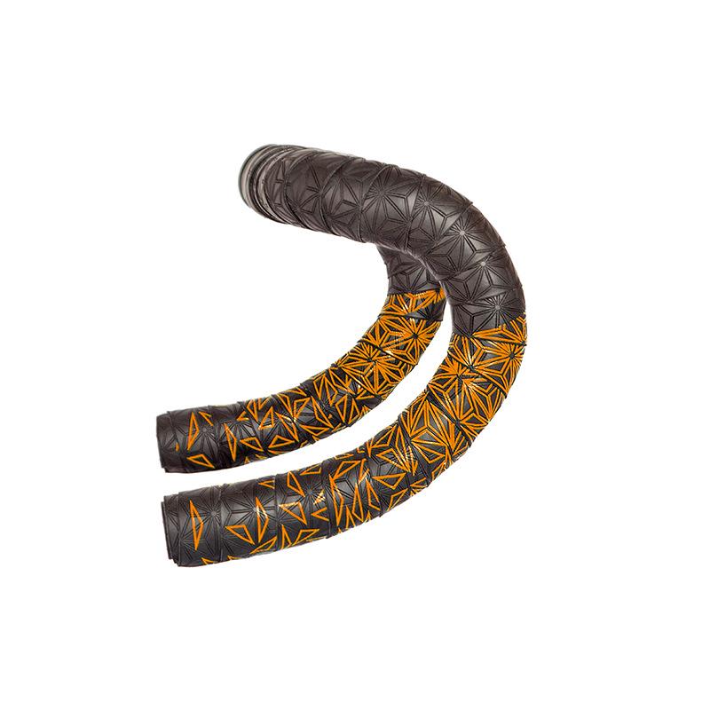 Амортизирующая градиентная лента для руля велосипеда с узором хризантемы - дышащая, двухцветная, износостойкая ПУ для шоссейных велосипедов.