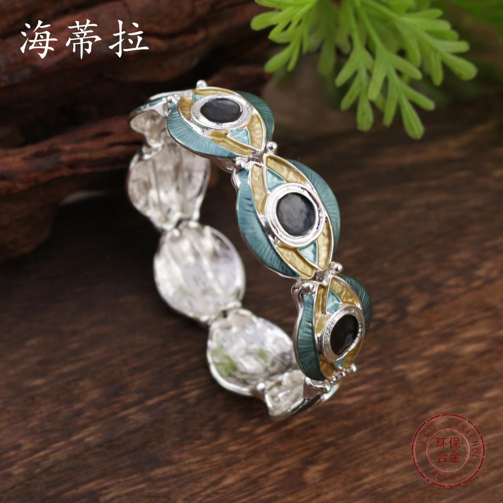 Новый эмалированный эластичный браслет «глаз дьявола», женский персонализированный браслет из цинкового сплава «глаз»