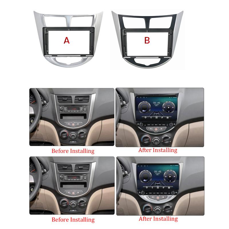 10 дюймов для Hyundai Verna 2010-2016 с кнопочной ручкой, автомобильное радио, мультимедиа, Carplay, 2Din, стерео аудио, Android-видео, 2 + 32 ГБ