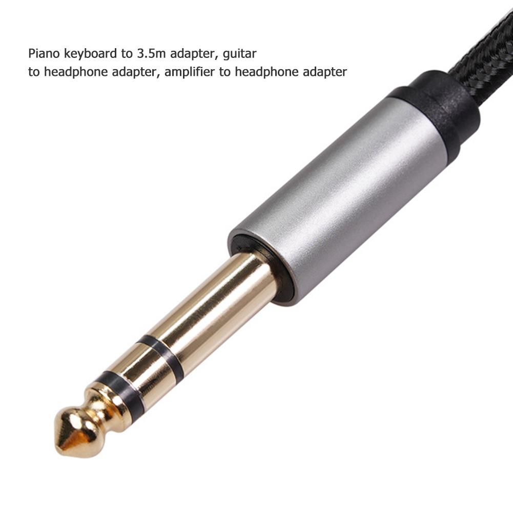 3.5mm Female To 6.35mm Male Audio Cable TRS 1/8 Jack To 1/4 Plug Adapter Aux Cable for Headphones Phone PC Amplifiers Guitar