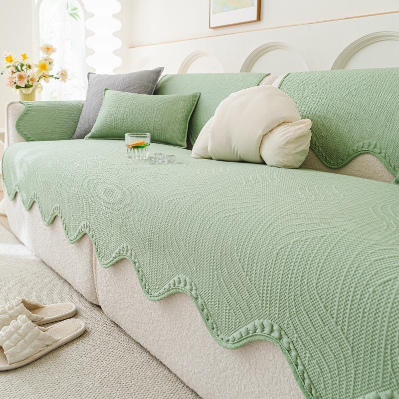 Summer Cool Doudou Special-Shaped Sofa Cushion  New Non-Slip Light Luxury High-End Ice Silk Leather Sofa Seat Cushion Summer