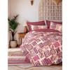 Bedding Set - 1 Duvet Cover 220 X 240 Cm + 2 Pillowcases 60 X 60 Cm - 100% Reinforced Cotton - Red