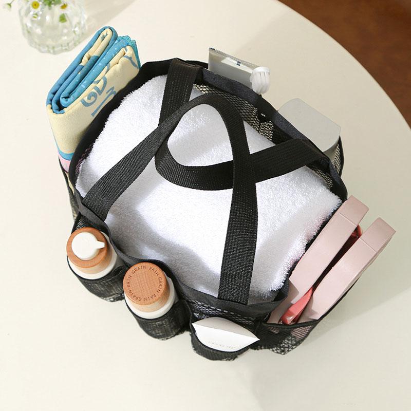 Portable Beach Bag Bathing Bag Foldable Mesh Beach Bag Fitness Swimming Bag Storage Bag Large Capacity Portable Bag
