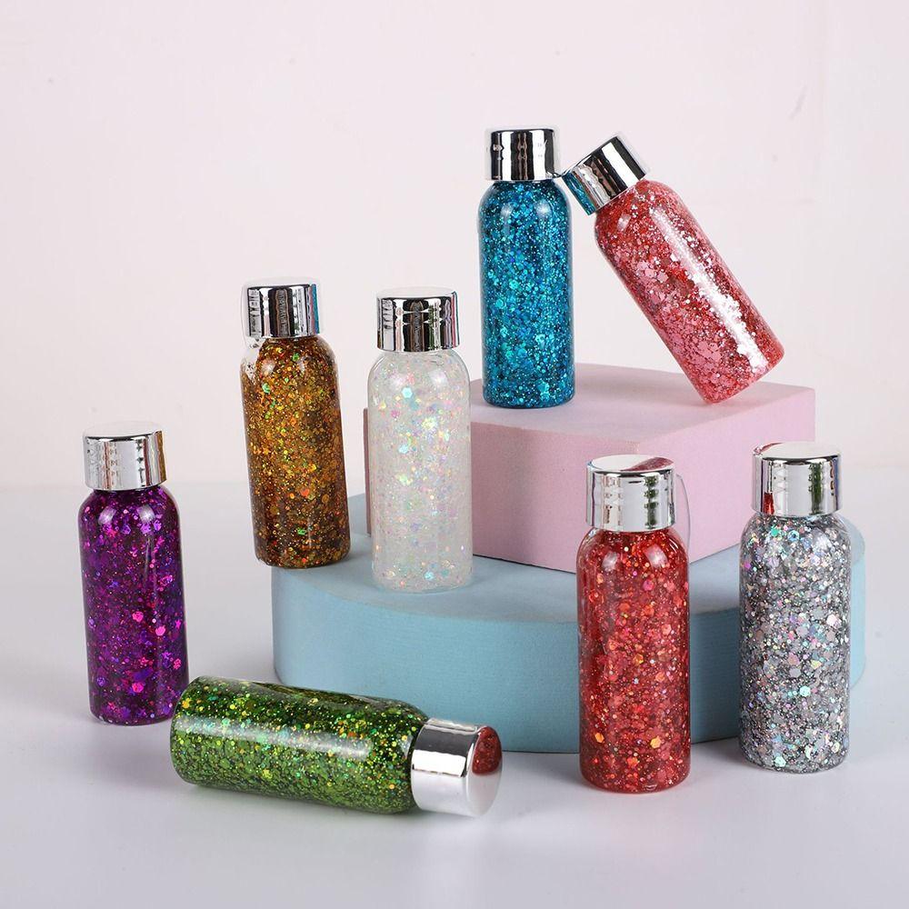 Nail Hair Face Body Decoration Eye Glitters Cream Gel, Sequins Makeup Glitter Gel Face Decoration