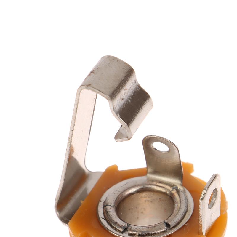 5Pcs Electric Guitar Input Jack For Electric Guitar Bass Guitar 1/4"" (6.35Mm) 6.5Mm Mono Jack Socket Nut & Washer