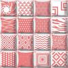 Red Geometric Pattern Pillowcase Office Living Room Car Ornaments Home Pillowcase