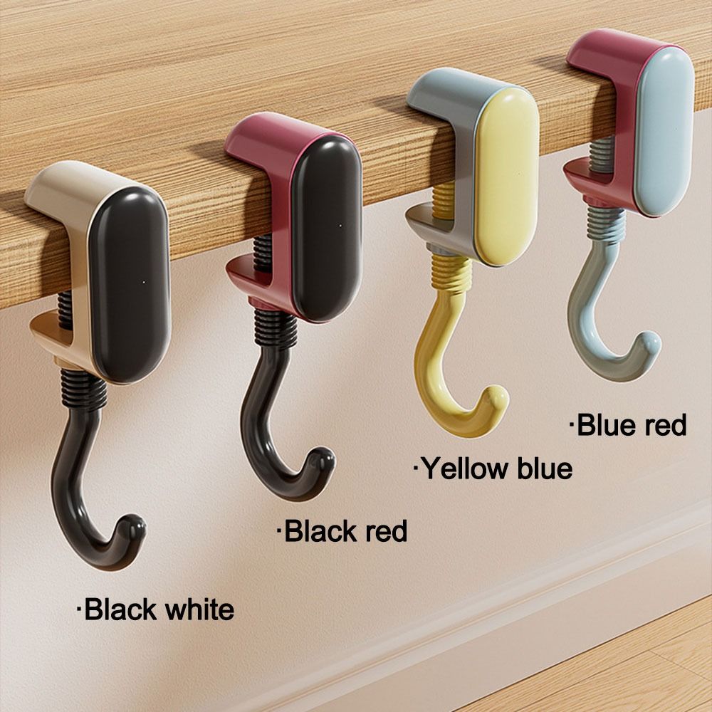 Cute Cartoon Desk Edge Hook Adjustable Dopamine Desktop Bag Hooks Strong Load-Bearing Gaming Headset Desk Hanger Key Hooks