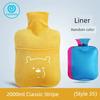 Fractal Water-Filled Hot Water Bottle Small Size for Warming the Abdomen and Waist, Explosion-Proof, Warm Hand Warmer, Pvc Rubber Hot Water Bag