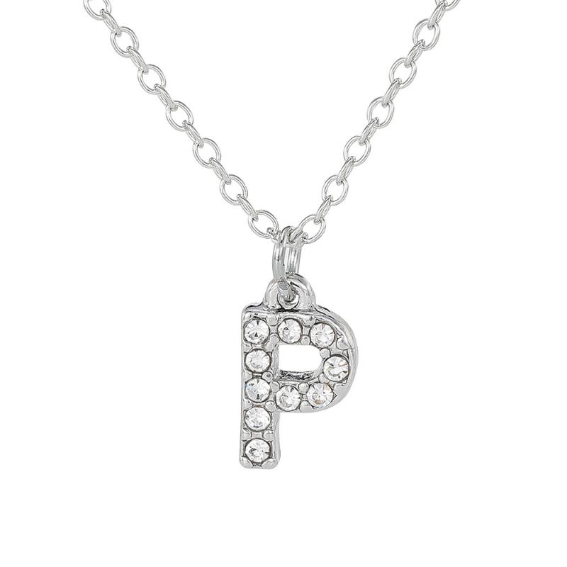 Модная блестящая подвеска-шарм с буквой от A до Z, ожерелье с 26 инициалами, алфавитом, именем, цепочка для ключицы, праздничное ювелирное украшение, подарок