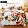 Розовые Розы Комплект Постельного Белья Пододеяльник Комплект 3D Постельное Белье Цифровая Печать Размер Queen Комплект Постельного Белья Модный Дизайн