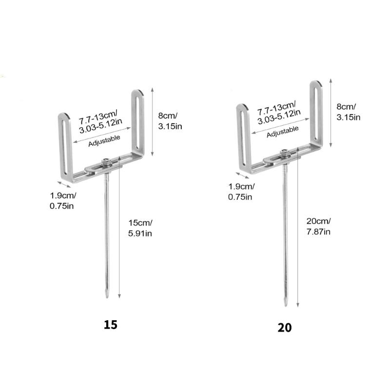 2Pcs Adjustable Gutter Extension Bracket Outdoor Rain Gutter Stake Extension Support RustProof Anchors For Pipe Support