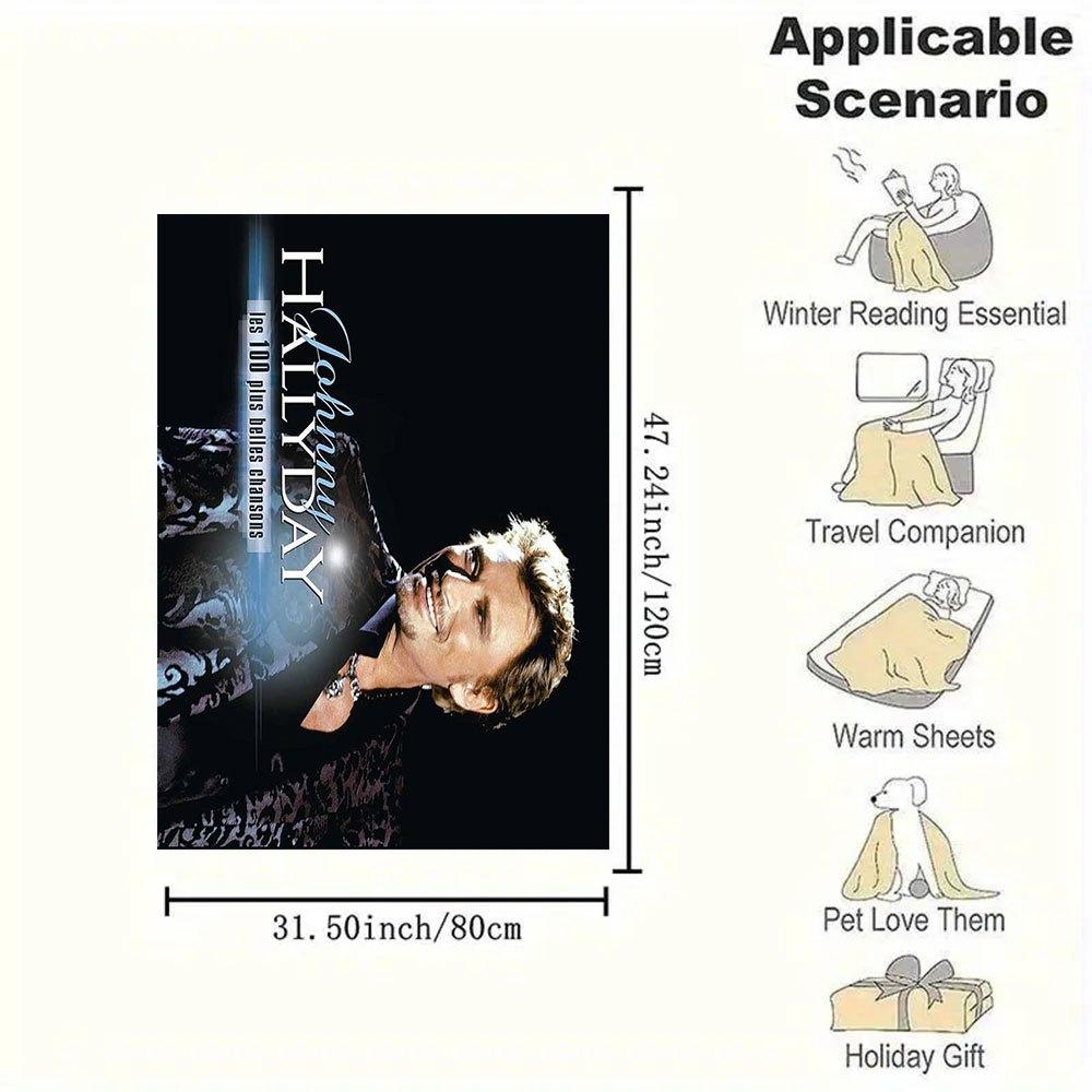 Johnny Hallyday: Les 100 Plus Belles ChansonsBlanket Flannel Throw Blanket for Sofa, Bed, Travel, Camping, Office, Couch, Chair, And Bed Gif