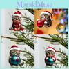 Creative Christmas Cat Hanging Ornament Acrylic Car Decoration For Holiday Cheer