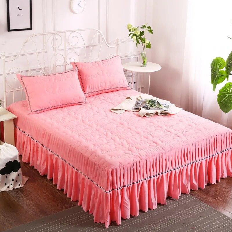 Утолщенные хлопковые покрывала, простыни, стираемые водой, однотонные покрывала, односпальная двуспальная кровать, комплект постельного белья размера «queen-size» 1,8 м