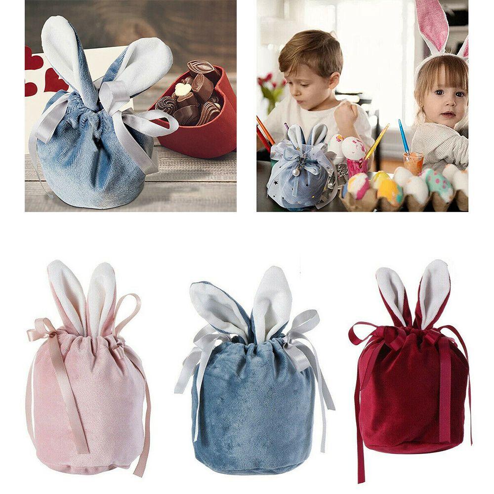 Flannelette Rabbit Ear Gift Bag Bunny Ears Gift Packing Bags Jewelry Organizer Wedding Supplies